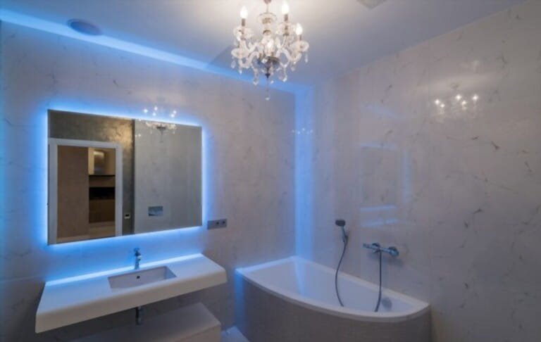 How To Install Bathroom Mirror With Lights